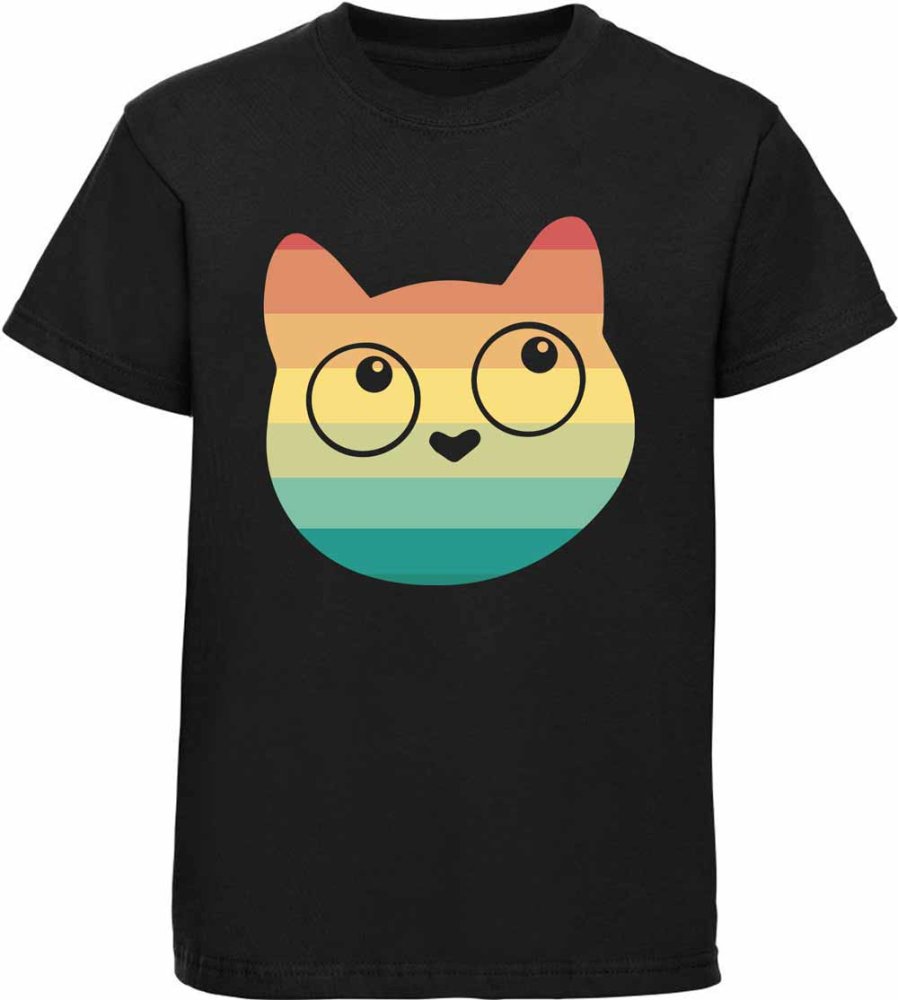 Printed kids T-shirt with Retro Kitty print
